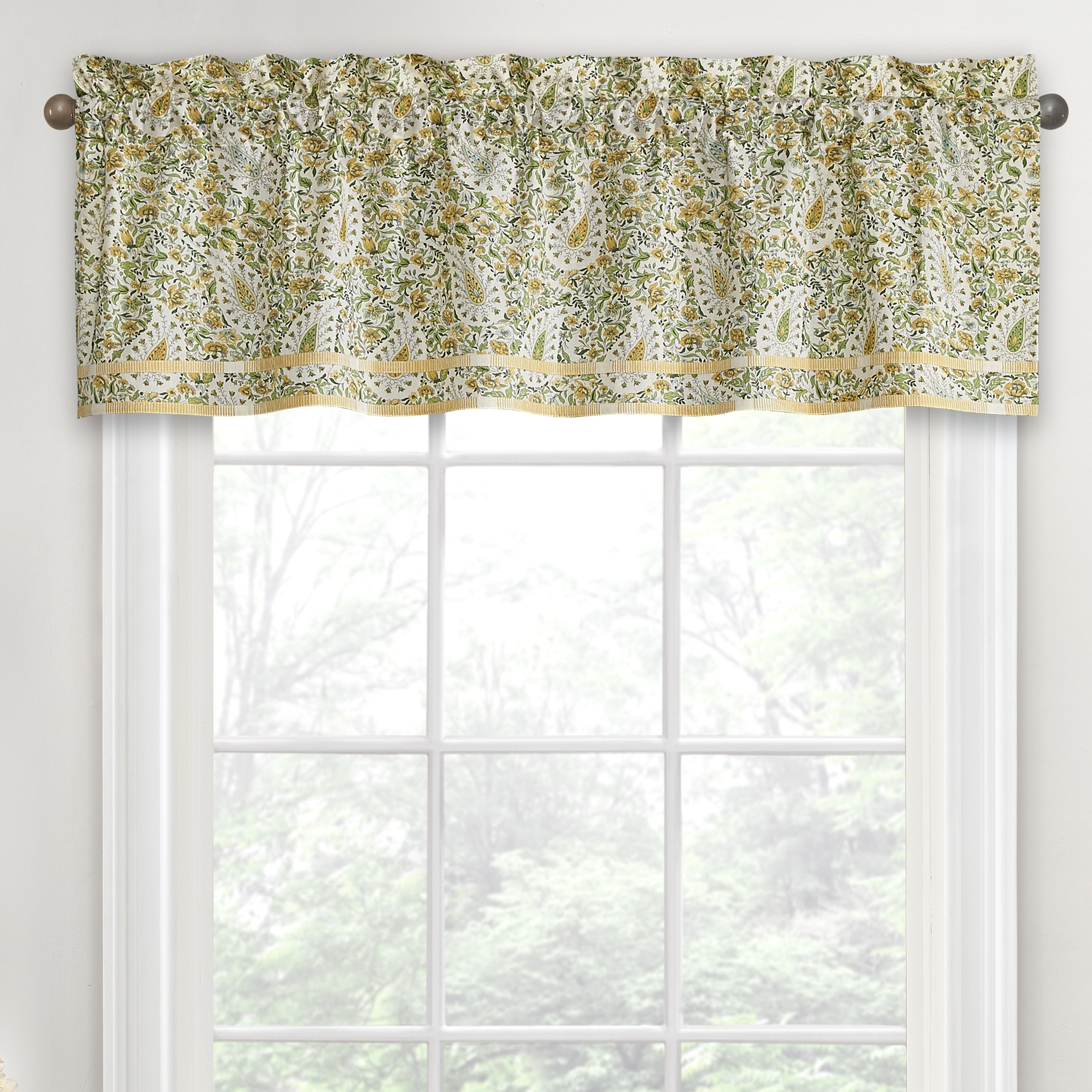 Waverly Paisley Verveine 52 Window Valance Reviews Wayfair