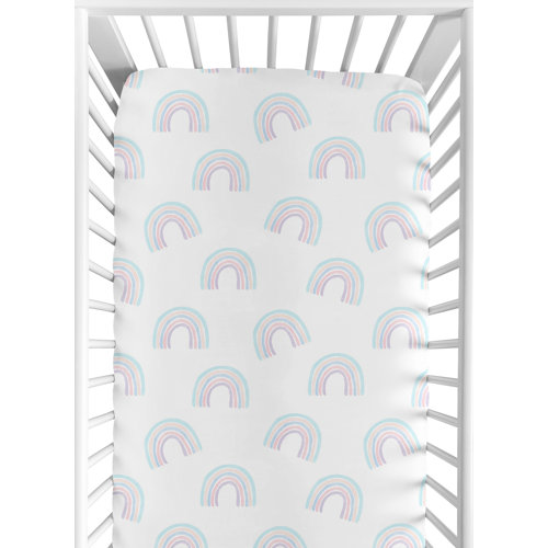 rainbow crib sheet