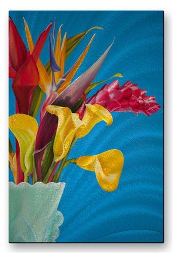 'Tropical Bouquet' by Ora Sorenson Graphic Art Plaque