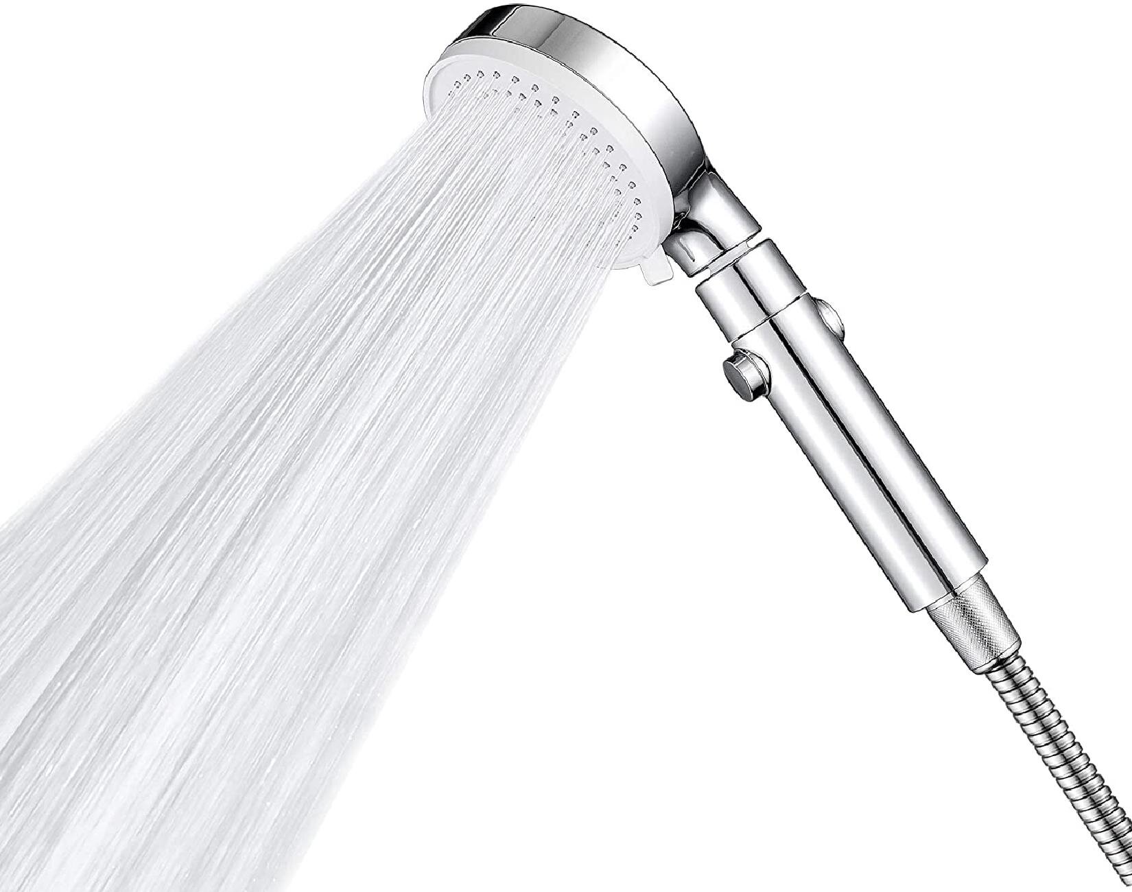 3 In 1 High Pressure Showerhead Handheld Shower Head with ON//Off Pause US 1//2/"