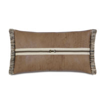 cognac leather pillow