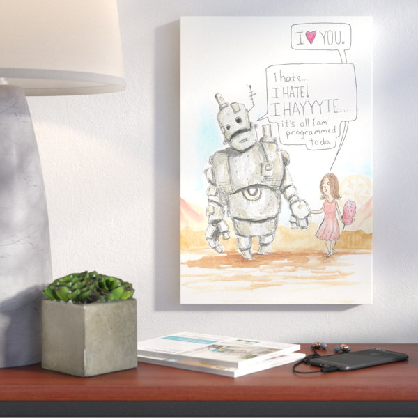 Wrought Studio I Hate Giclee Watercolor Painting Print On Canvas