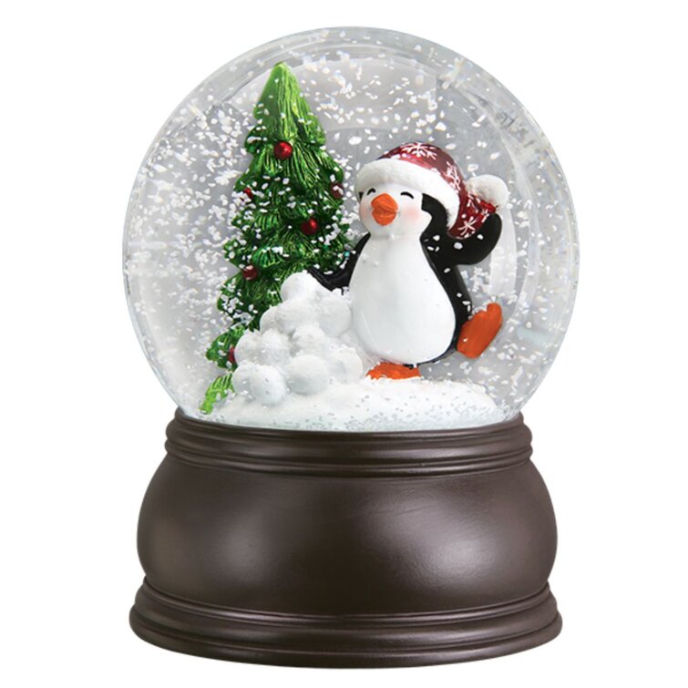 Penguin Snow Globe Babys First Christmas Decor 
