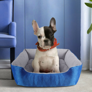 Gray Rectangular Soft Warming Dog Bed with Removable Pad Polyester Memory Foam Bed for Resting Calming Sleeping for Small Medium Large Dogs