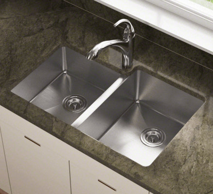 Polaris Sinks 31 25 L X 20 5 W Offset Double Bowl Stainless