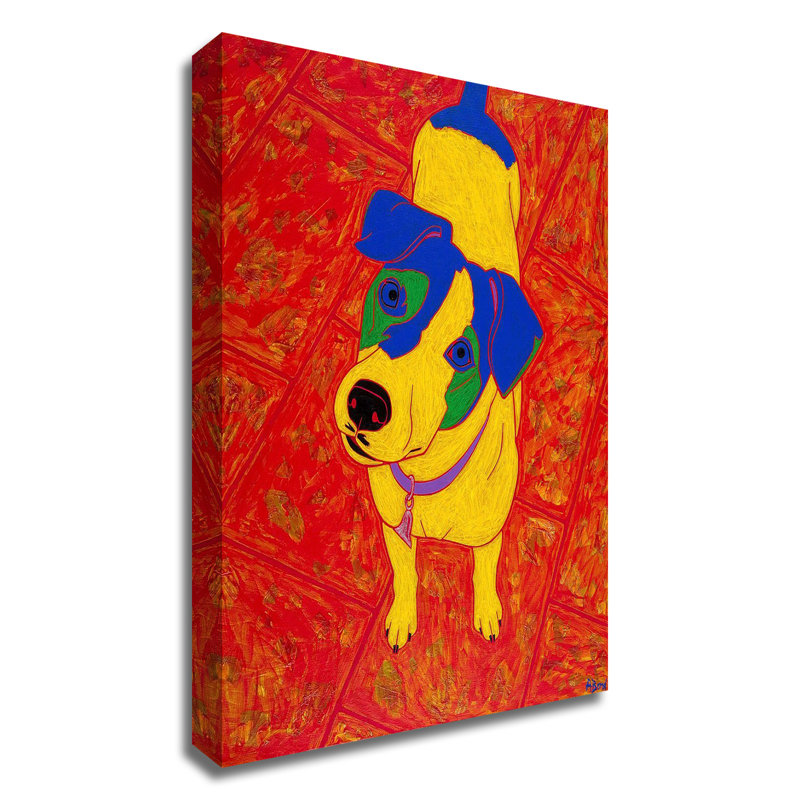 Winston Porter Feisty Jack Russell By Angela Bond Wrapped Canvas Painting Print Wayfair