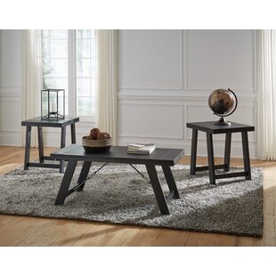 Noorbrook Black/Pewter 3-Piece Occasional Table Set (Set of 3) by Latitude Run®