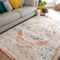 Terracotta & Red RugsWarm Large Living Room RugsCheap Rugs For Bedroom UK 