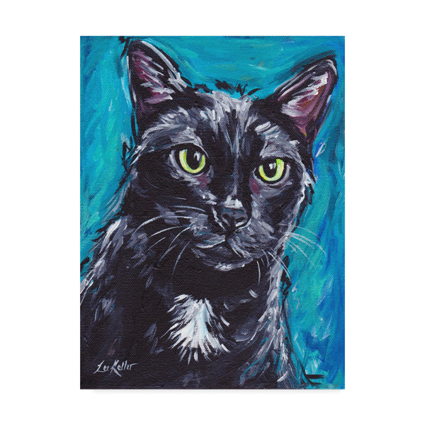 black cat painting