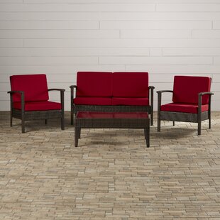 View Cade 4 Piece Rattan Sofa Seating Group with