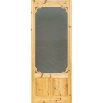 Kiby Unfinished Cedar Slab Screen Door Wayfair Ca