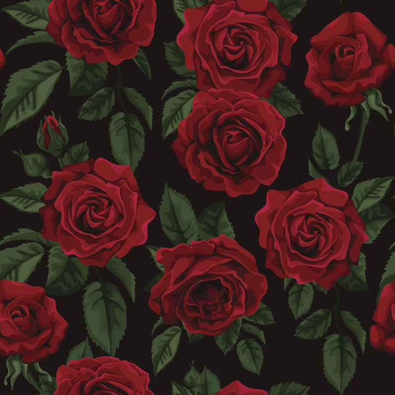 Kemanie Rose Seamless Pattern by Jbunina