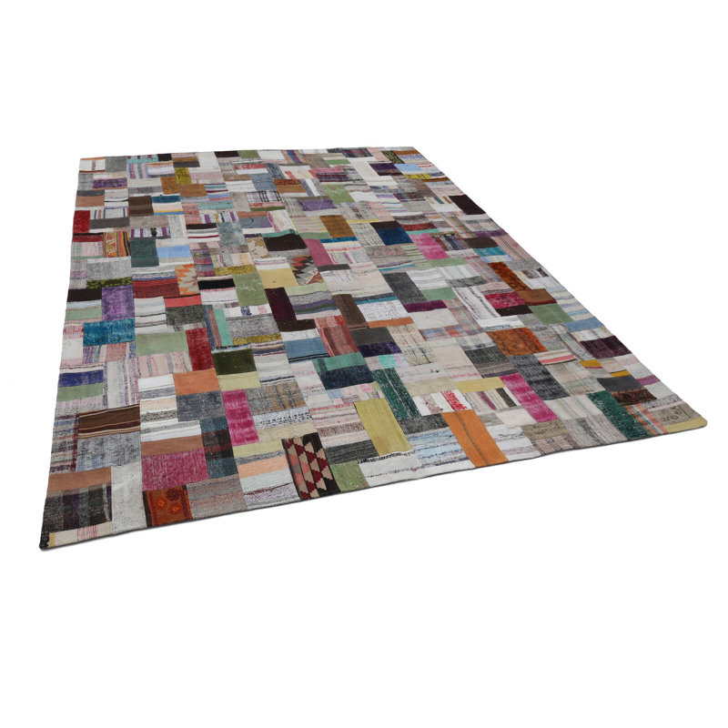 Gracie Oaks One Of A Kind Ami Hand Knotted 1960s Turkish Gray Black 10 X 13 Area Rug Wayfair