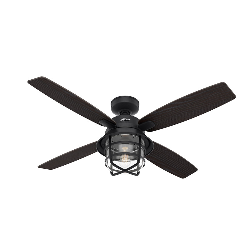 Hunter Fan 52 Port Royale 4 Blade Outdoor Ceiling Fan With Remote