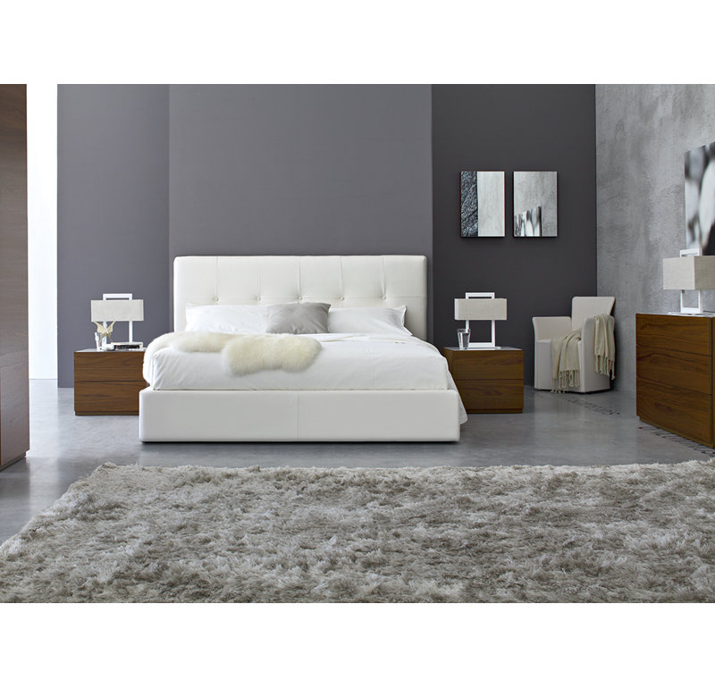 Calligaris Swami Upholstered Platform Bed With Vertical Raise Calligaris Swami Upholstered Platform