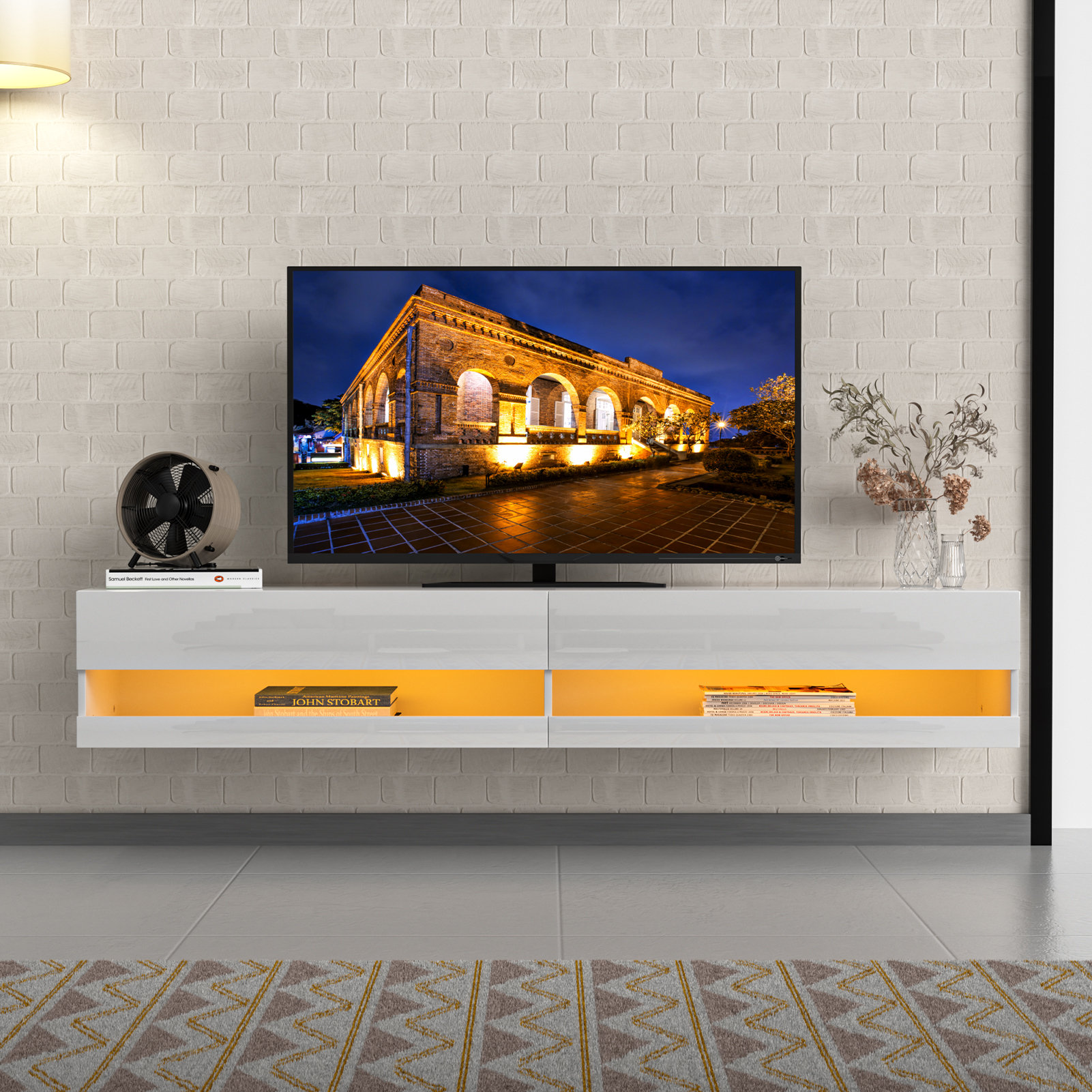 Orren Ellis Zaynah Floating TV Stand for TVs up to 78" & Reviews Wayfair