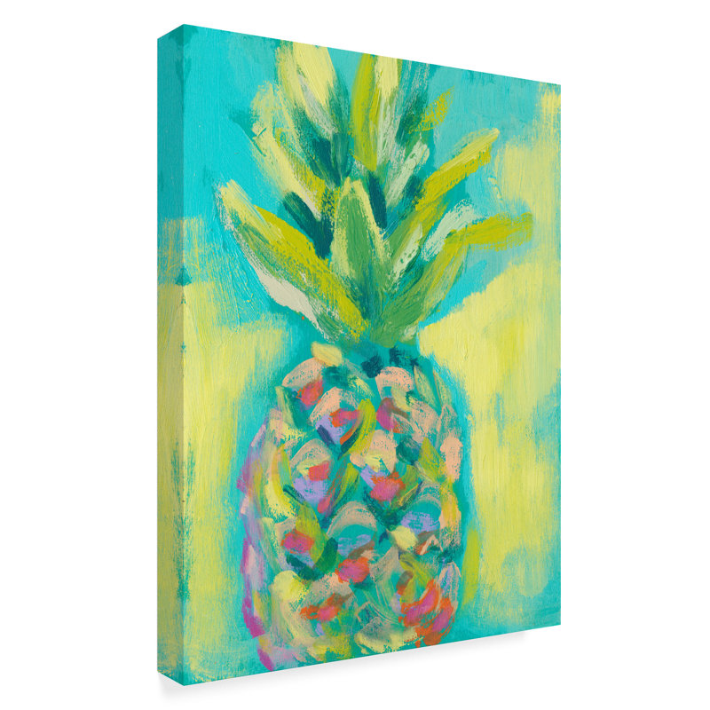 East Urban Home Vibrant Pineapple Ii Acrylic Painting Print On