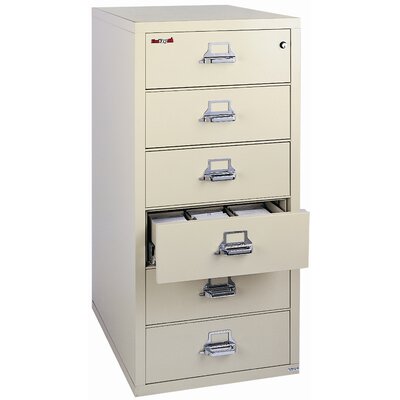 Fireproof 6 Drawer Card Check And Note Vertical File Cabinet Fireking