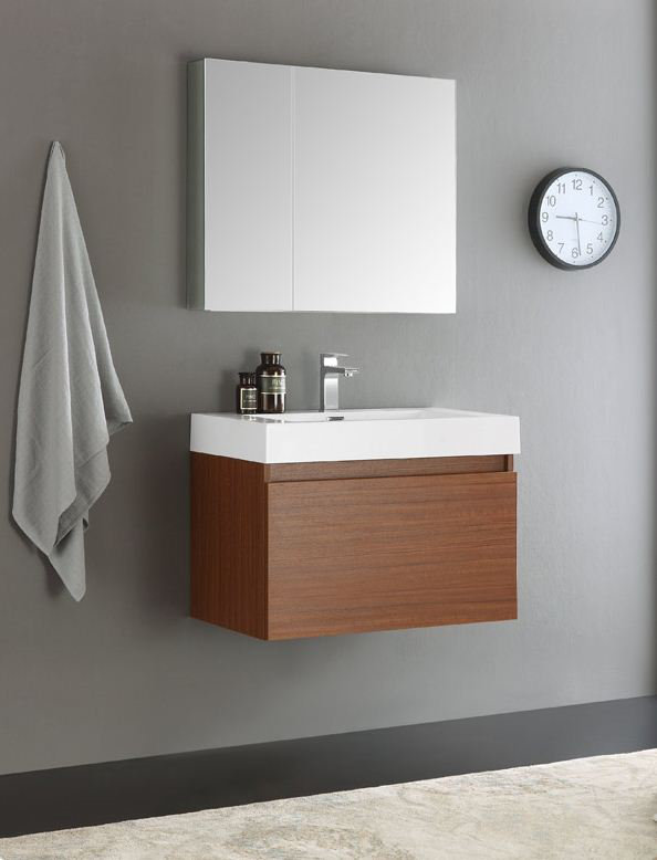 Fresca Senza 30 Mezzo Single Wall Mounted Modern Bathroom Vanity