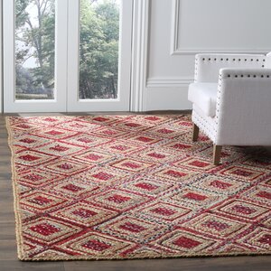 Francisco Natural & Red Area Rug