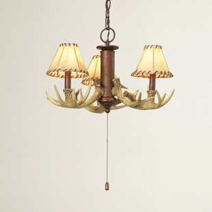 Go to store & view more images Portillo 3-Light Shaded Chandelier by Loon Peak