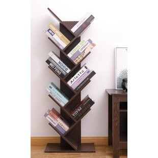 Ato 9-Shelf Tree Magazine CD Geometric Bookcase By Latitude Run