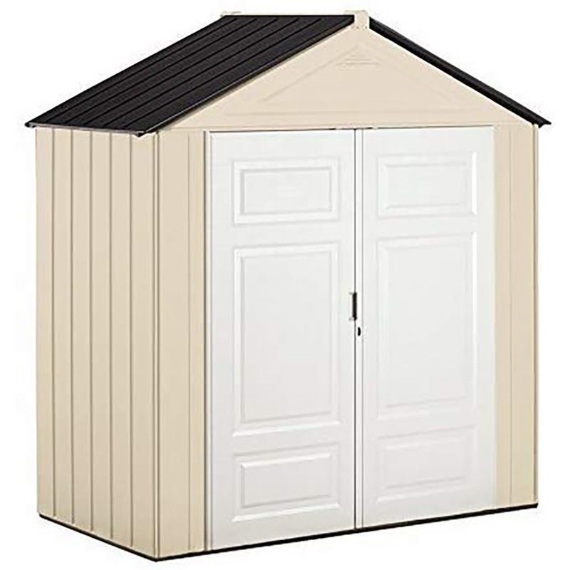 Rubbermaid Outdoor 4 Ft W X 7 Ft D Plastic Vertical Storage Shed Wayfair