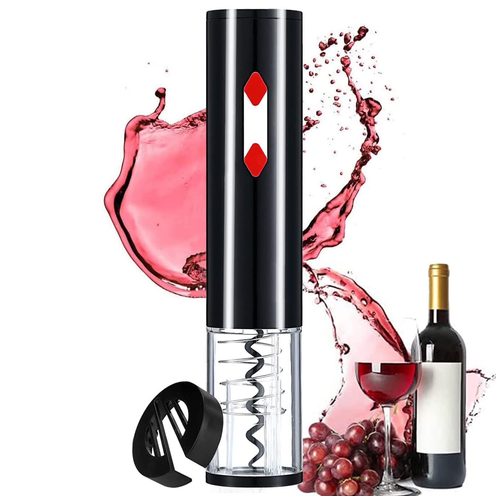 Electric Automatic Wine Bottle Opener w/Foil Cutter Rechargeable Corkscrew New