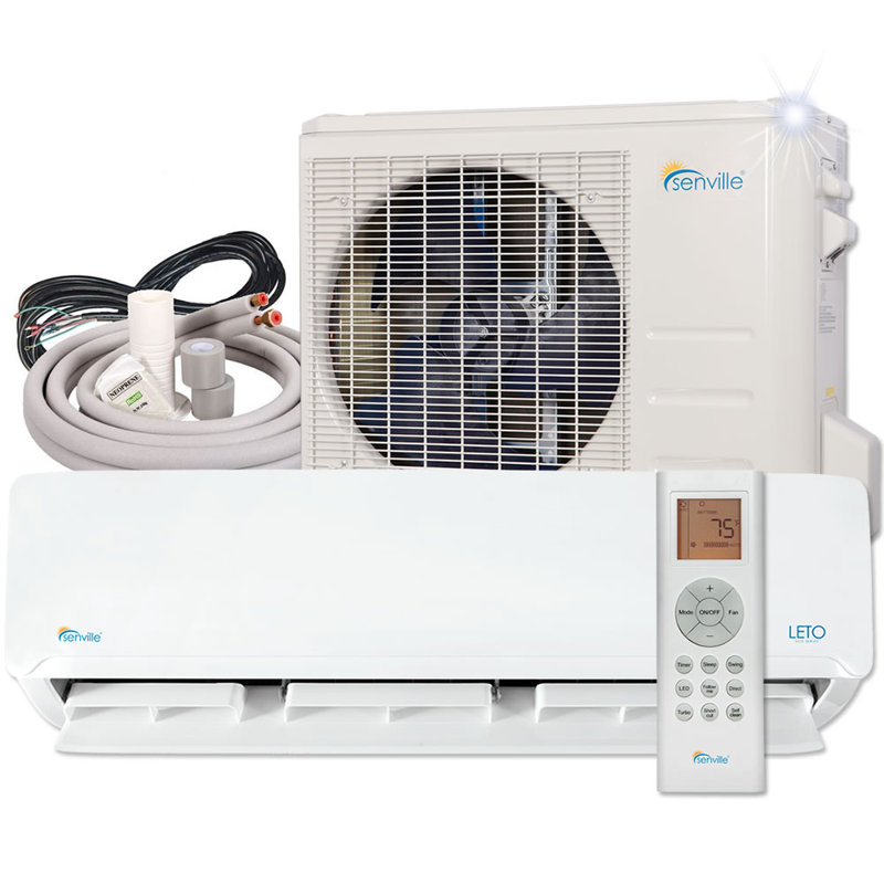Senville 12 000 Btu Ductless Mini Split Air Conditioner With Heater And Remote Wayfair