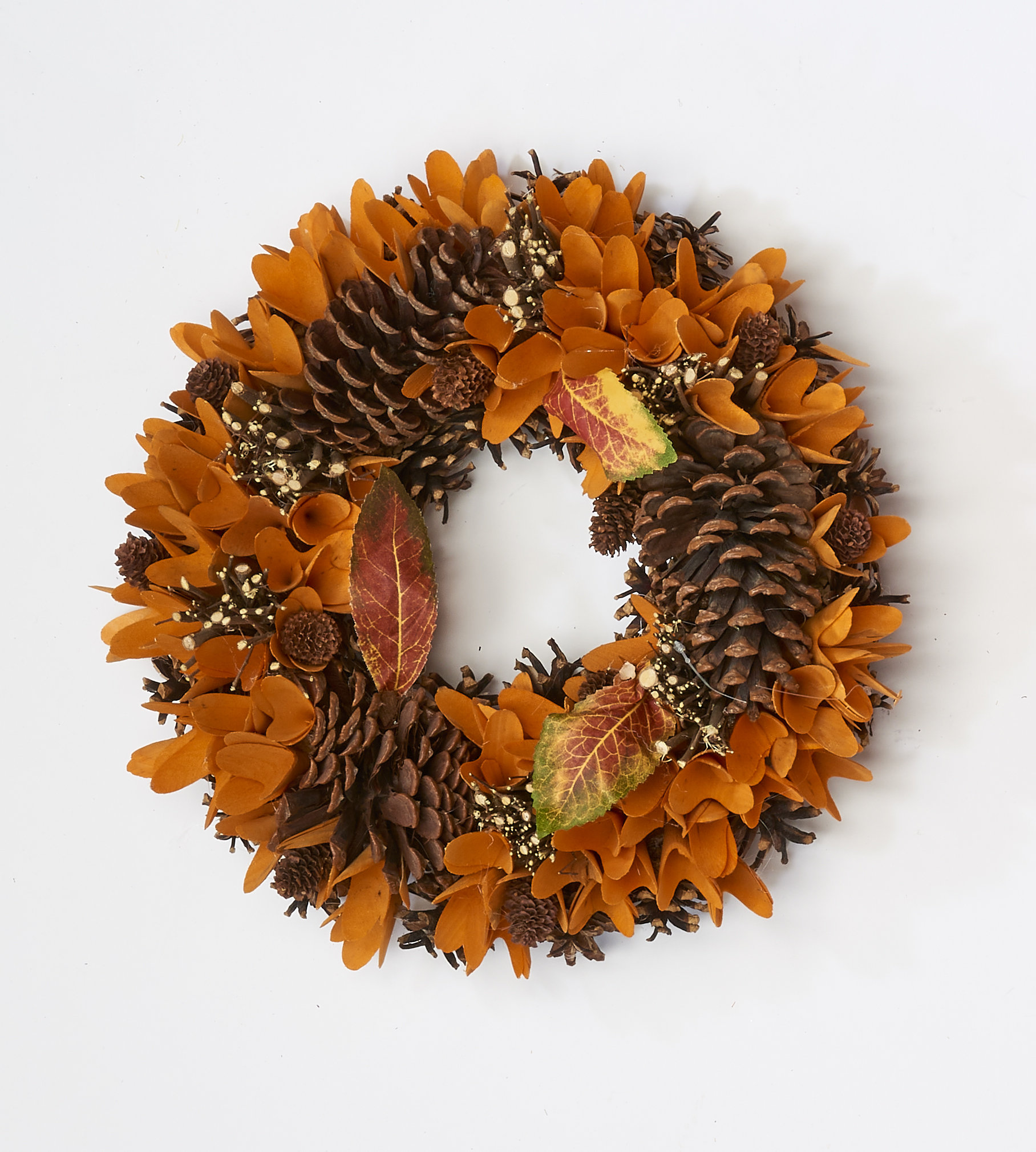 Primrue Faux Wood Chip / Wood Curl Wood 15'' Wreath | Wayfair