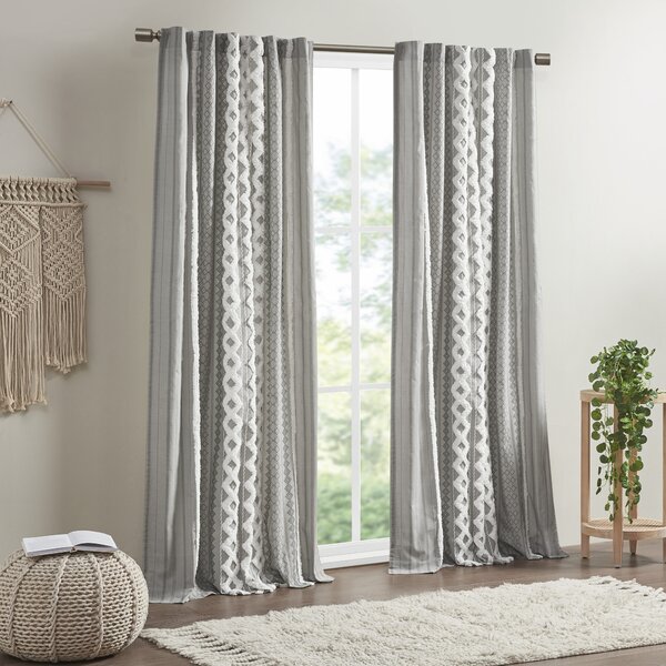Naples  100% Cotton Eyelet Ring Top Fully Lined Curtains   3 Sizes 