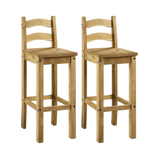 Wooden Seat Bar Stools You Ll Love Wayfair Co Uk Abilio 76 20cm Bar Stool Set Of 2