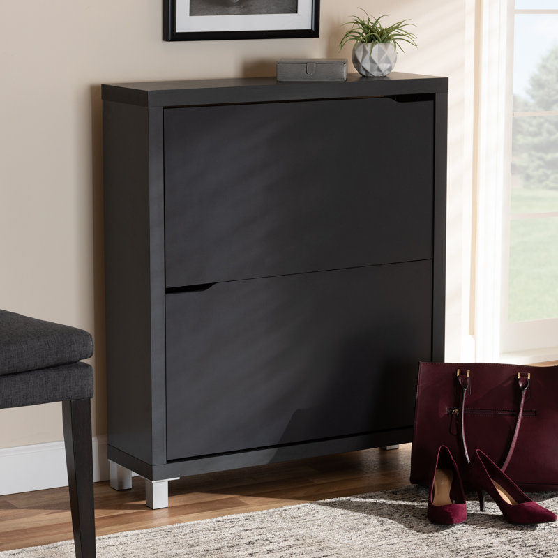 Orren Ellis Modern And Contemporary 12 Pair Shoe Storage Cabinet
