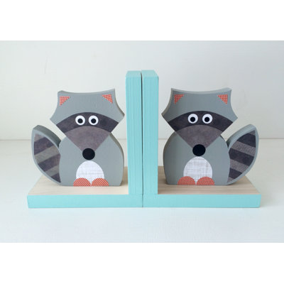 Fox//Hedgehog Tree by Kerri Lee Bookend Blocks