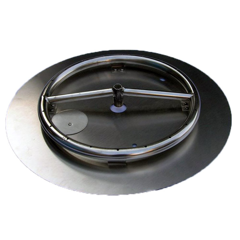 Etco Stainless Steel Fire Pit Natural Gas Pan Ring Kit Wayfair