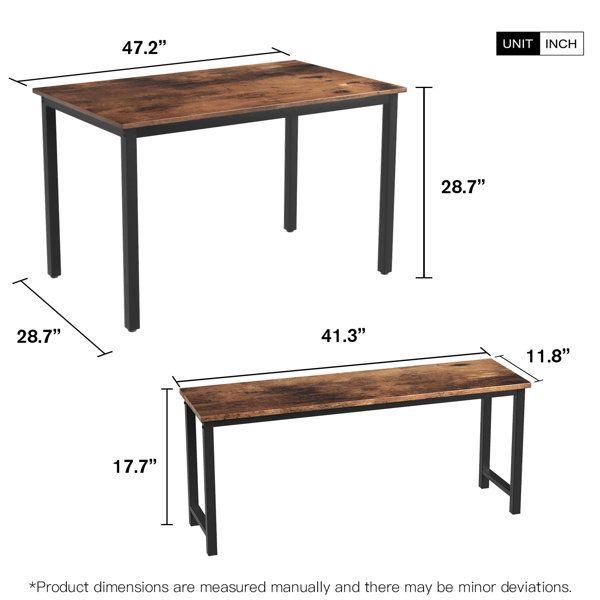 Ebern Designs Ailyne 3 Piece Dining Set Wayfair