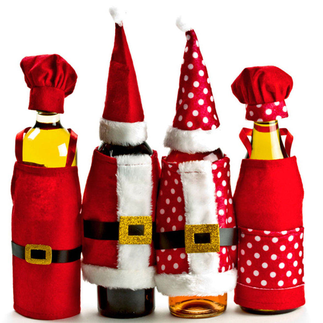 Imperial Home 4 Piece Christmas Wine Bottle Carrier Set Wayfair
