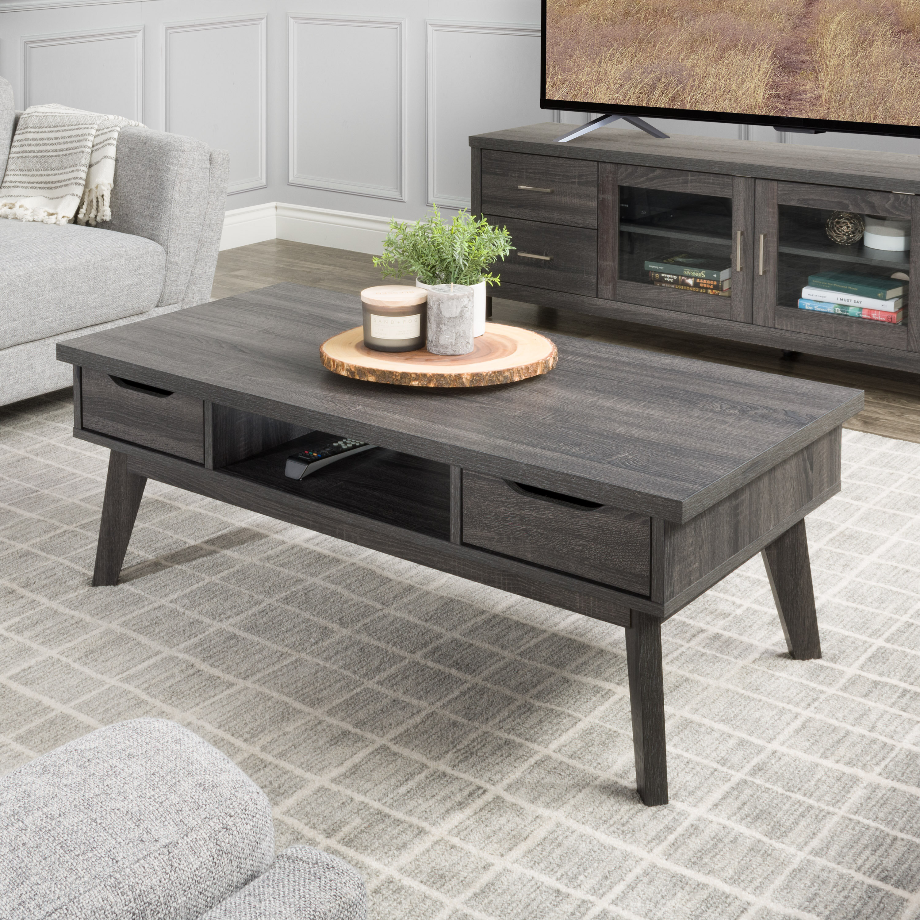 17 Stories Alcaraz Coffee Table With Storage Wayfair