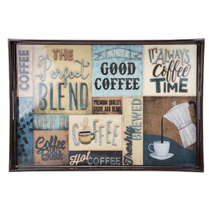 Perfect Blend Coffee Rectangle Serving Tray