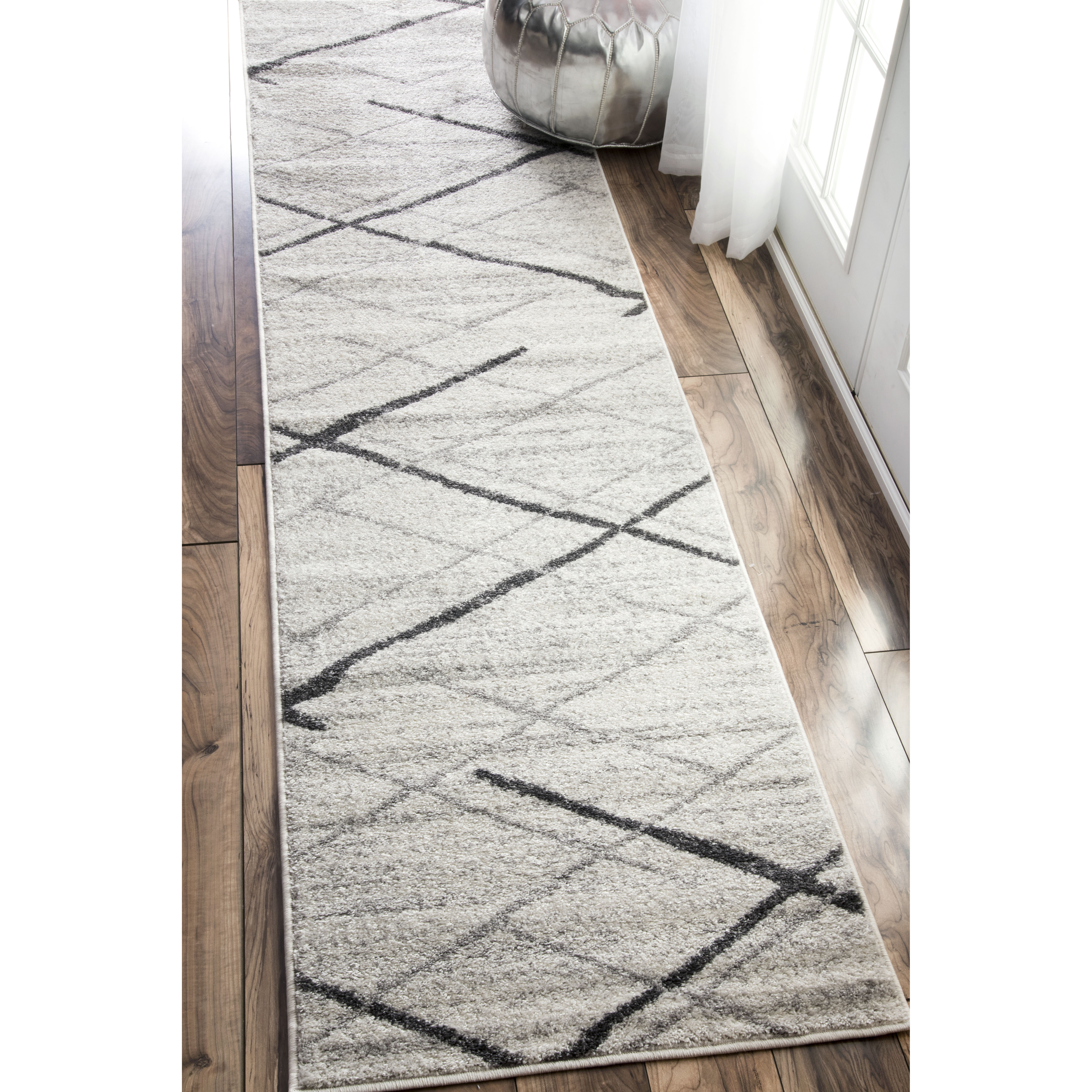 Bedroom Floor etc Torreta 80x100cm Non-Slip Multiple Lengths Line Pattern in Modern Style Ideal for Kitchen casa pura® Modern Carpet Rug Runner for Hallway 