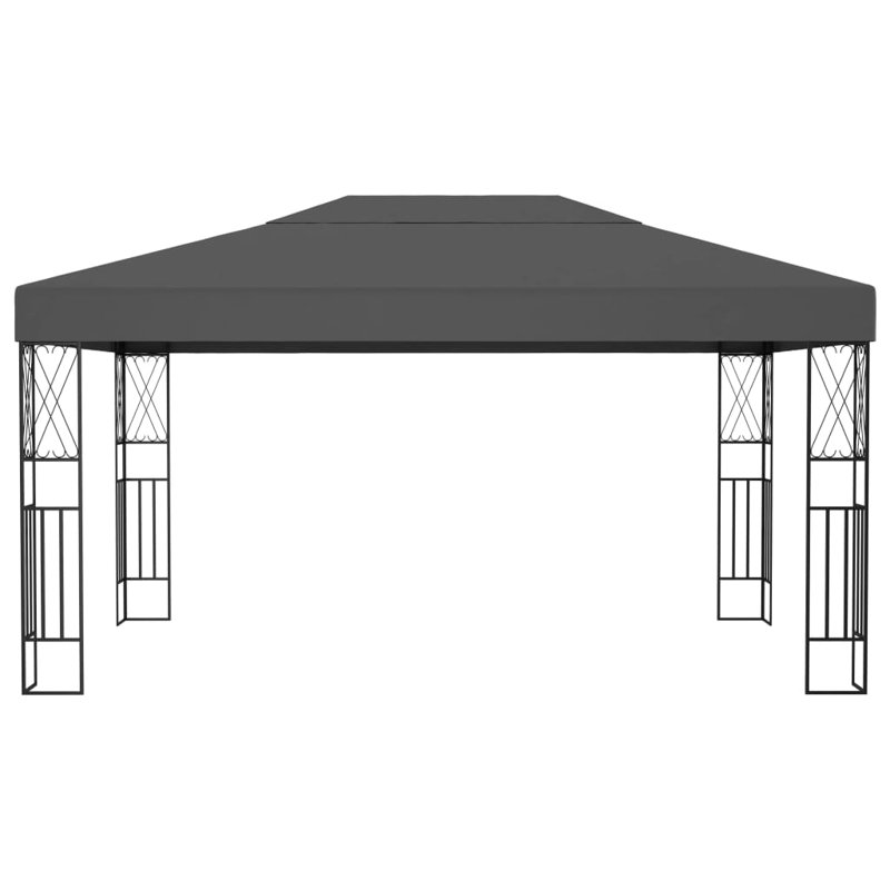 Vidaxl 10 Ft W X 13 Ft D Steel Patio Gazebo Wayfair