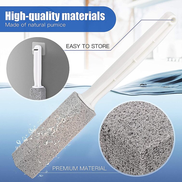 2PCS Pumice Stone Toilets Cleaning Brush With Long Handle Stone Cleaner BZ2