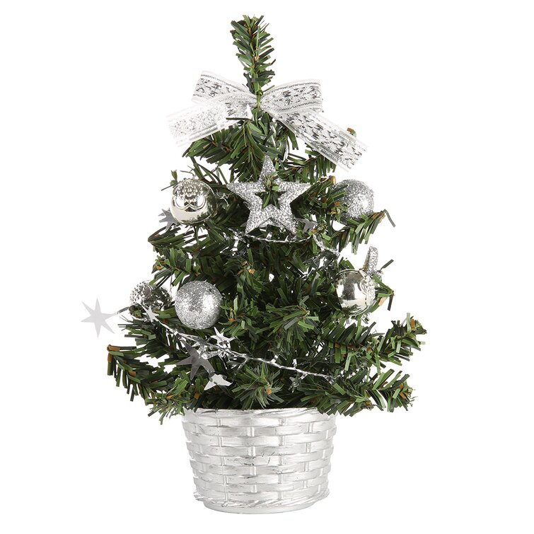 The Holiday Aisle® Mini Christmas Trees Xmas Decorations A Small Pine Tree Placed On Desktop Christmas Festival Ornaments 2022 New | Wayfair