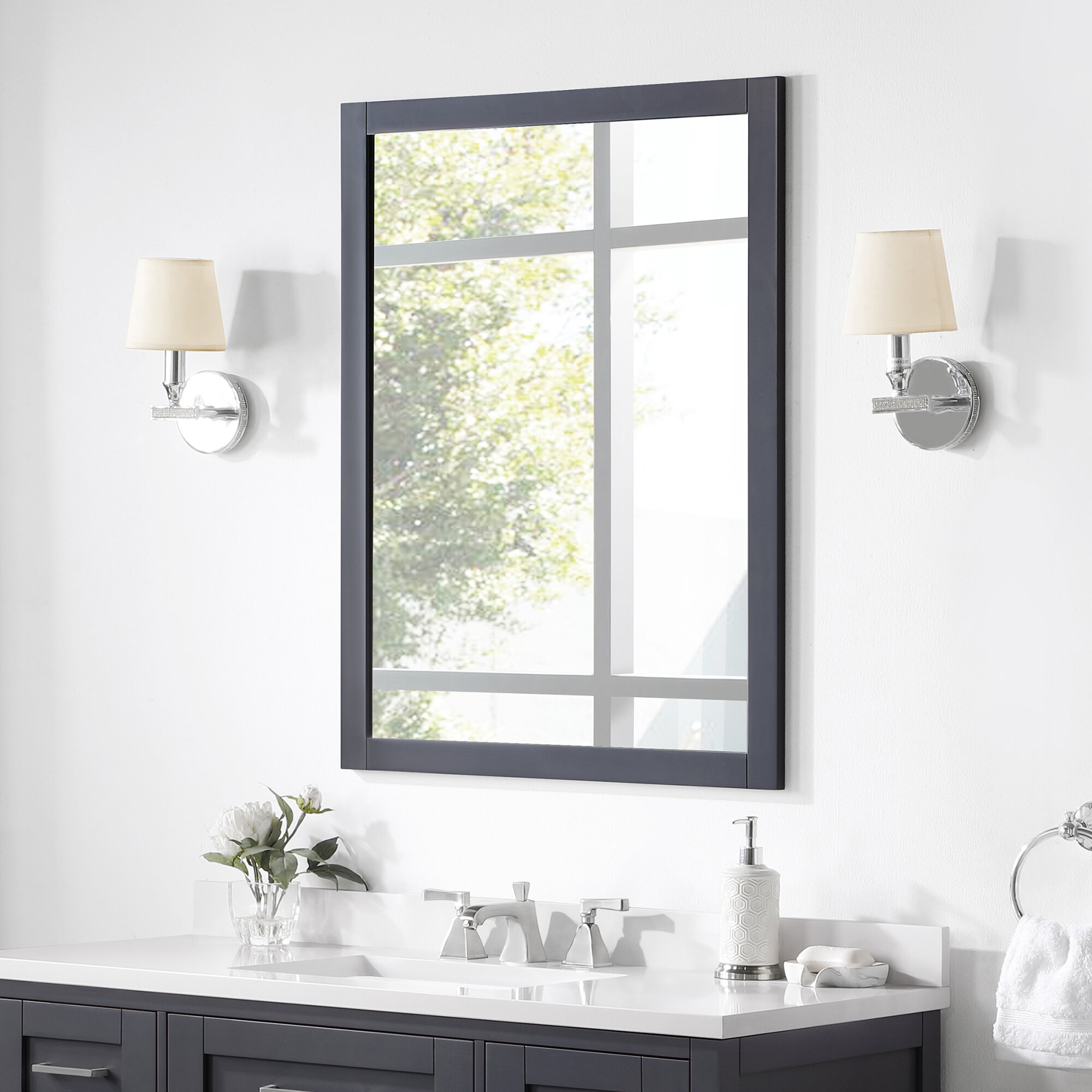 Gracie Oaks Tahoe Rectangle Wall Mirror & Reviews | Wayfair