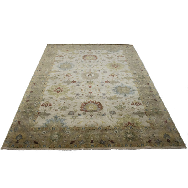 Canora Grey Newark Oriental Hand Knotted Wool Beige Area Rug Wayfair