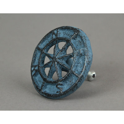 Set Of 12 Light Blue Cast Iron Compass Rose Drawer Pulls Cabinet Hardware Knobs