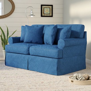 Go to store & view more images Beachcrest Home Coral Gables Slipcovered Loveseat