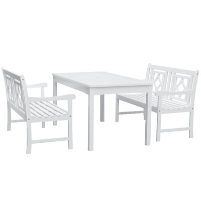 Monterry 3 Piece Patio Dining Set Beachcrest Home