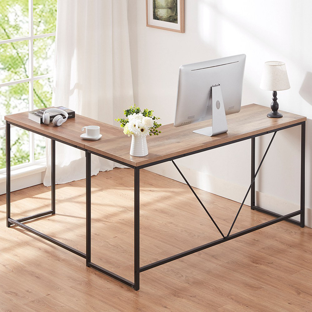 Latitude Run Achaia Reversible L Shape Desk Reviews Wayfair