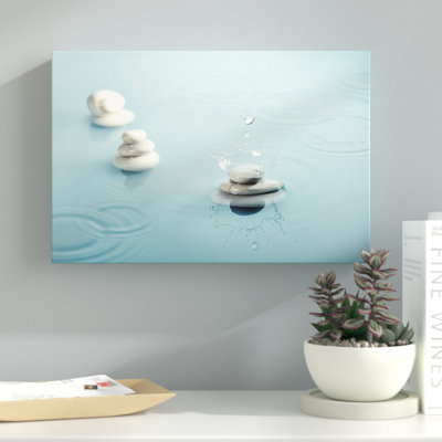 Zen Rain II Photographic Print on Wrapped Canvas Latitude Run Size 12 H x 18 W x 2 D